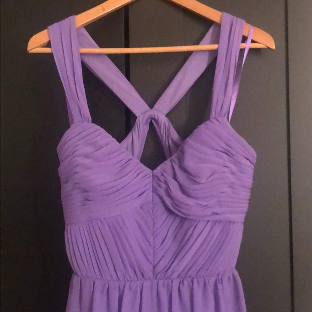 💜 Hailey by Adrianna Papell purple open back dress 8 - Picture 4 of 8